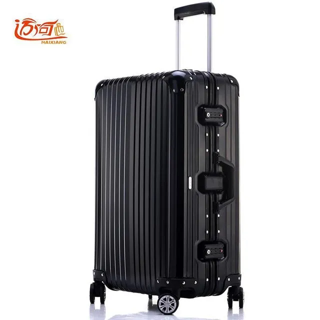 100% Fully Aluminum-Magnesium Alloy Travel Trolley Luggage 20/25 Inch Female Male Suitcase Carry On