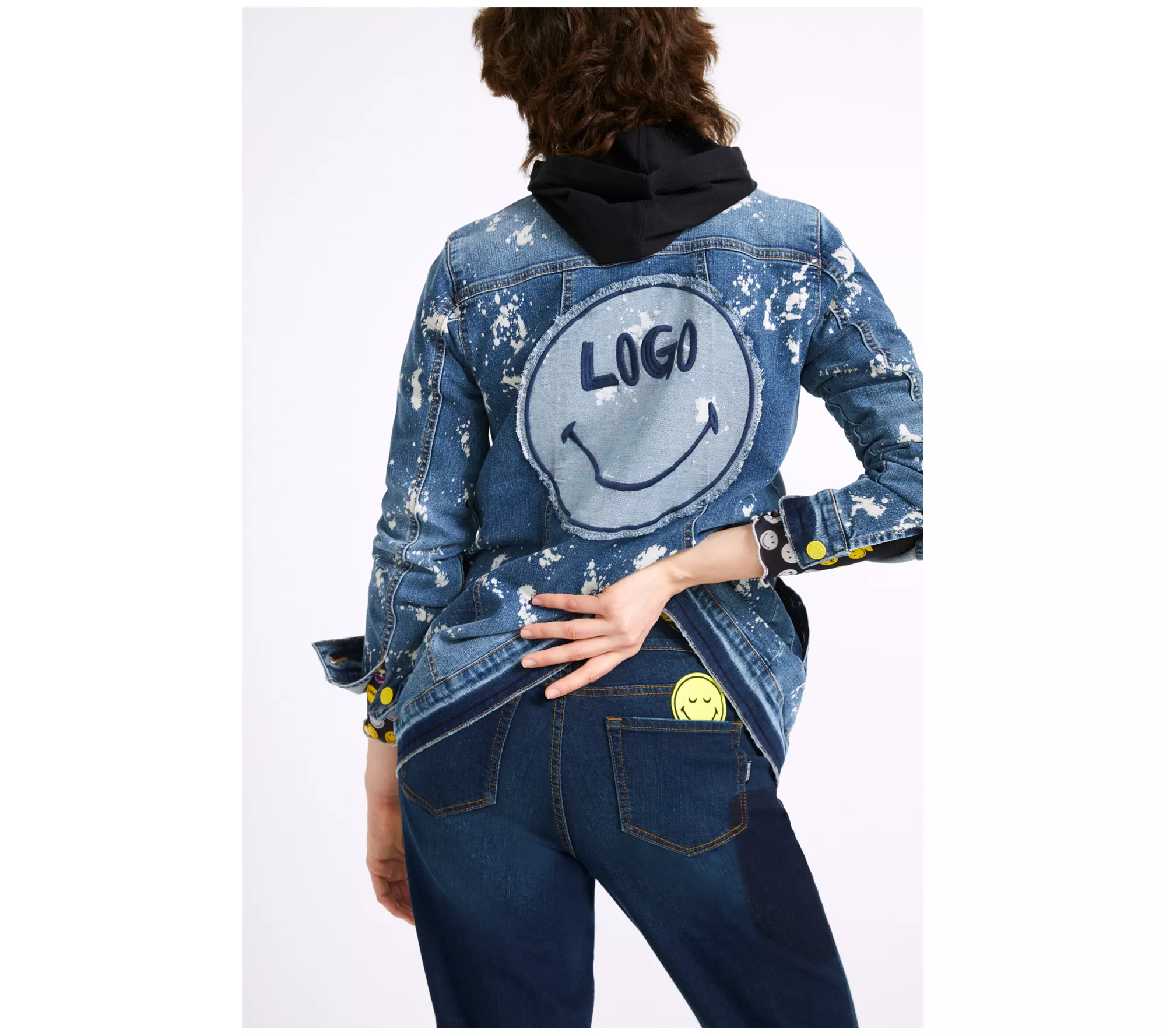 "As Is" LOGO by Lori Goldstein x Smiley World Special Edition Petite Jeans