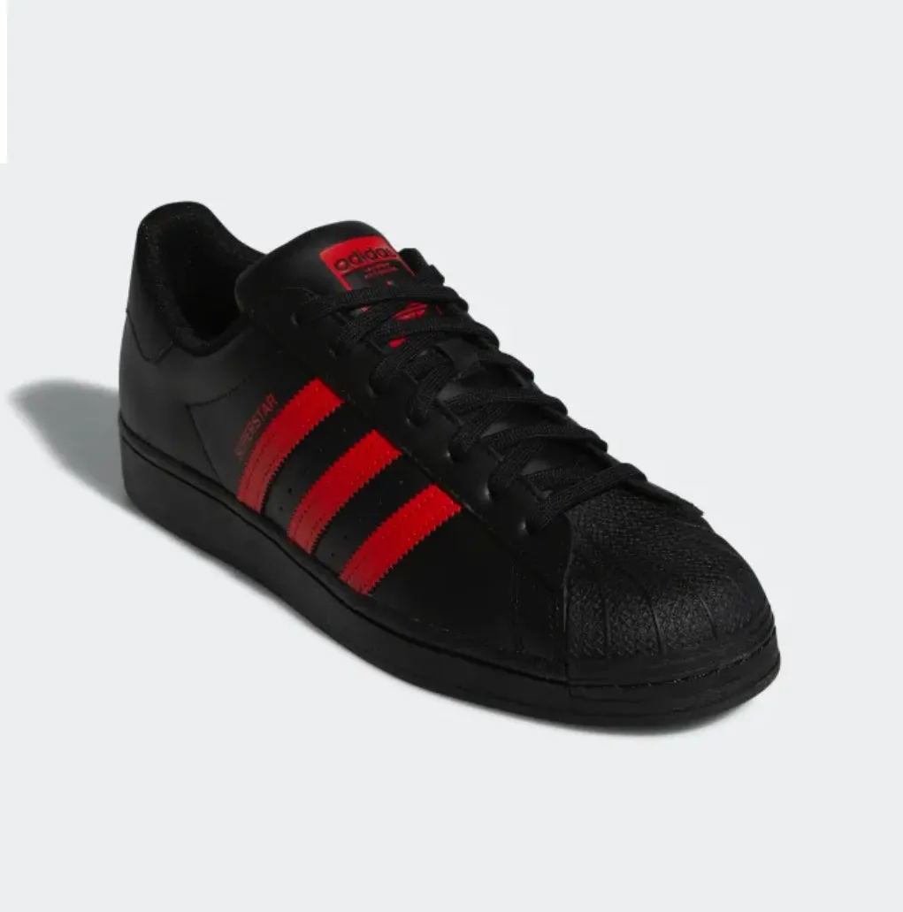 Adidas Original SUPERSTAR FOUNDATION Men’s - BLACK / RED