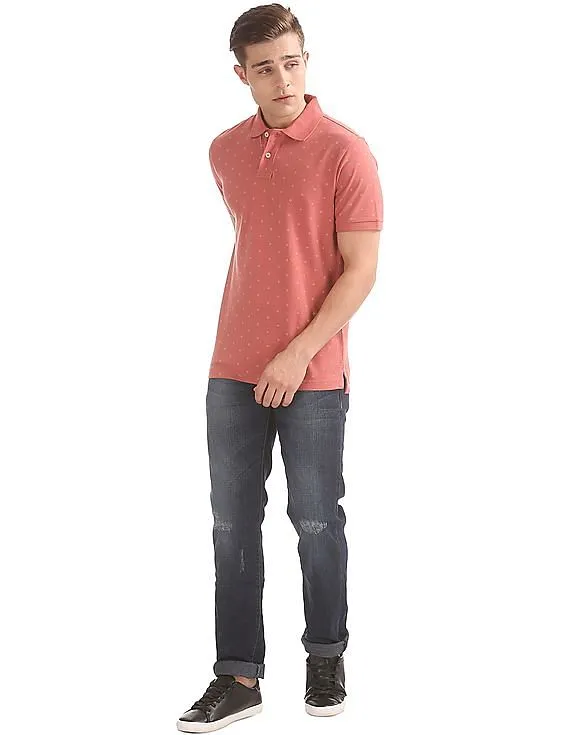 Aeropostale Printed Pique Polo Shirt