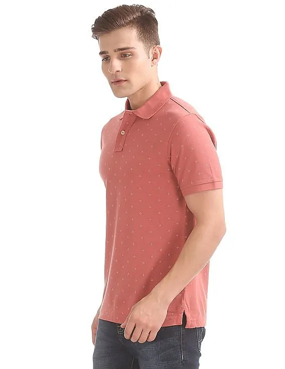 Aeropostale Printed Pique Polo Shirt