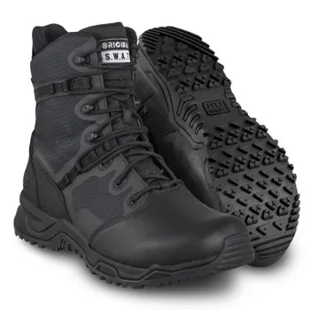 Alpha Fury 8 Polishable Toe Side Zip Waterproof Boot Black