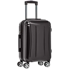 AmazonBasics Oxford Luggage Expandable Suitcase with TSA Lock Spinner, 20-Inch Carry-On, Black