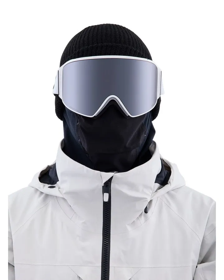 Anon M4 Cylindrical Low Bridge Snow Goggles + Bonus Lens + Mfi Face Mask - White/Perceive Sunny Onyx Lens