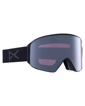 Anon M4 Cylindrical Snow Goggles + Bonus Lens + Mfi Face Mask - Smoke/Perceive Sunny Onyx Lens