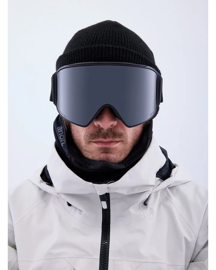 Anon M4 Cylindrical Snow Goggles + Bonus Lens + Mfi Face Mask - Smoke/Perceive Sunny Onyx Lens