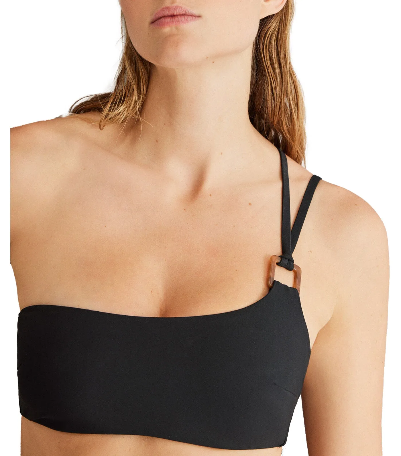 Asymmetrical Bikini Top Black