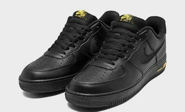 AUTHENTIC Nike Air Force 1 '07 Black Laser Orange Cut Ou...