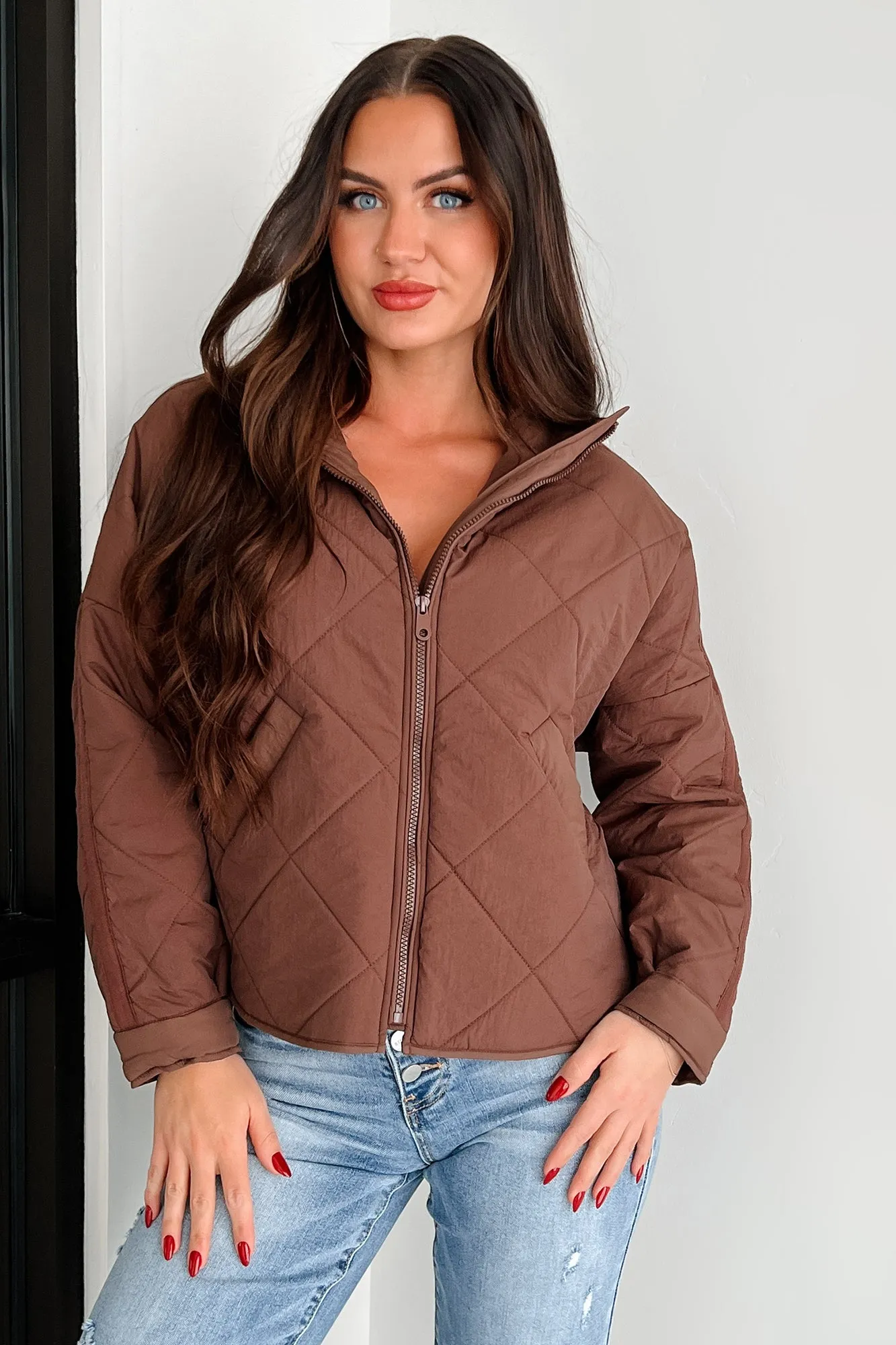 Autumn Memories Quilted Jacket (Chocolate)