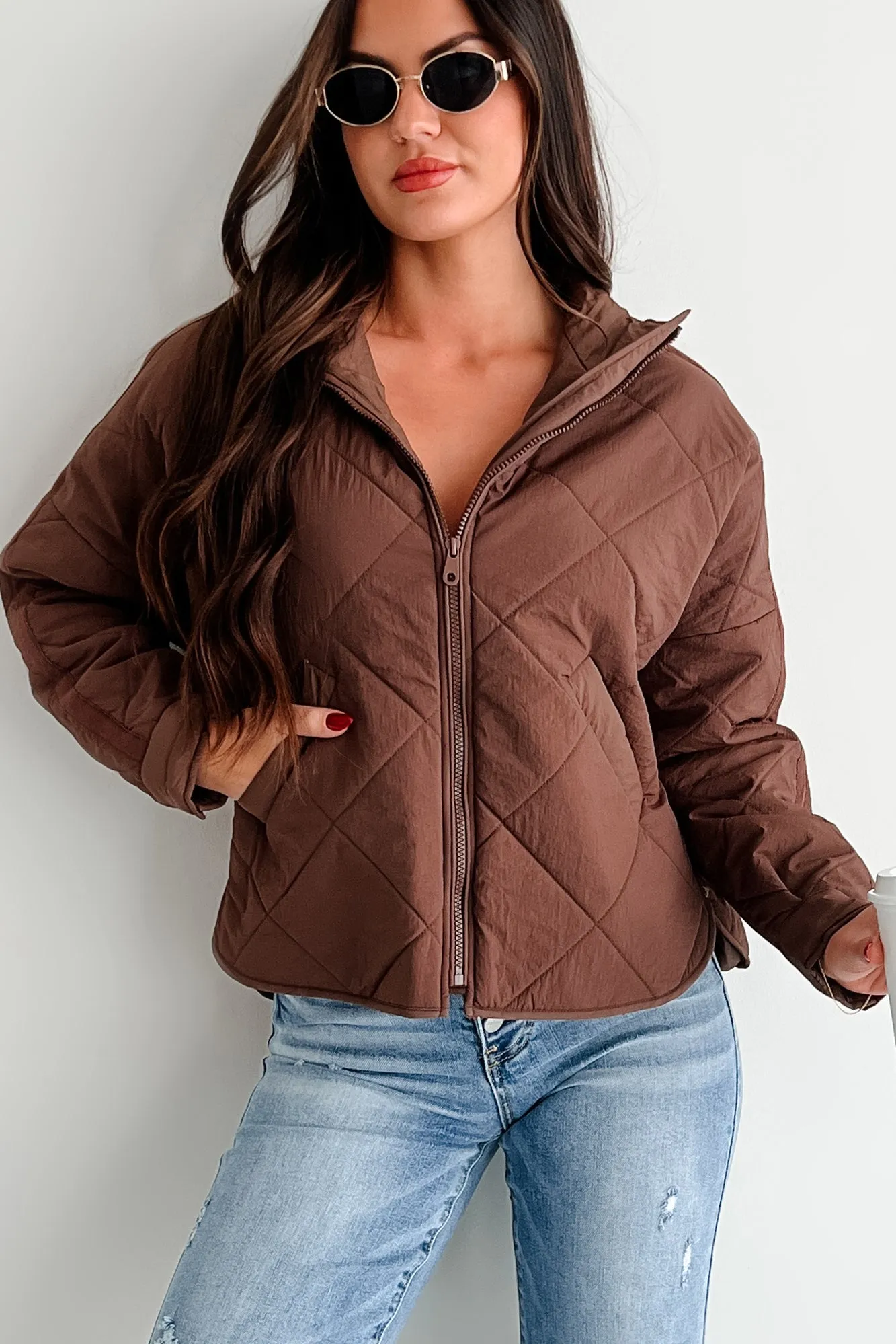 Autumn Memories Quilted Jacket (Chocolate)