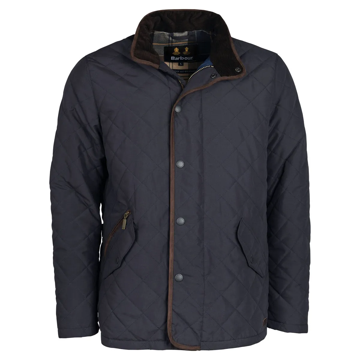 Barbour Waterproof Shoveler Quilted Men's Jacket | Navy