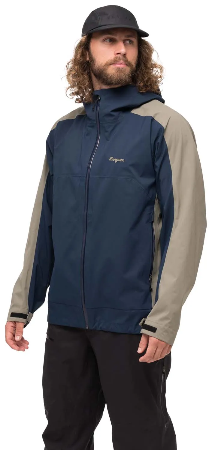 Bergans Men's Vaagaa Allround 3L Shell Jacket Navy Blue/Green Mud | Buy Bergans Men's Vaagaa Allround 3L Shell Jacket 