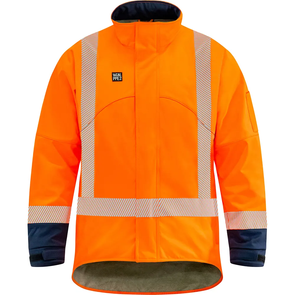 Bison Jacket Arcguard  16cal Ttmc-w17 Softshell Inheratex Orange/navy