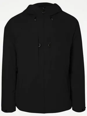 Black Lightweight Hooded Waterproof Jacket | Men | George at ASDA