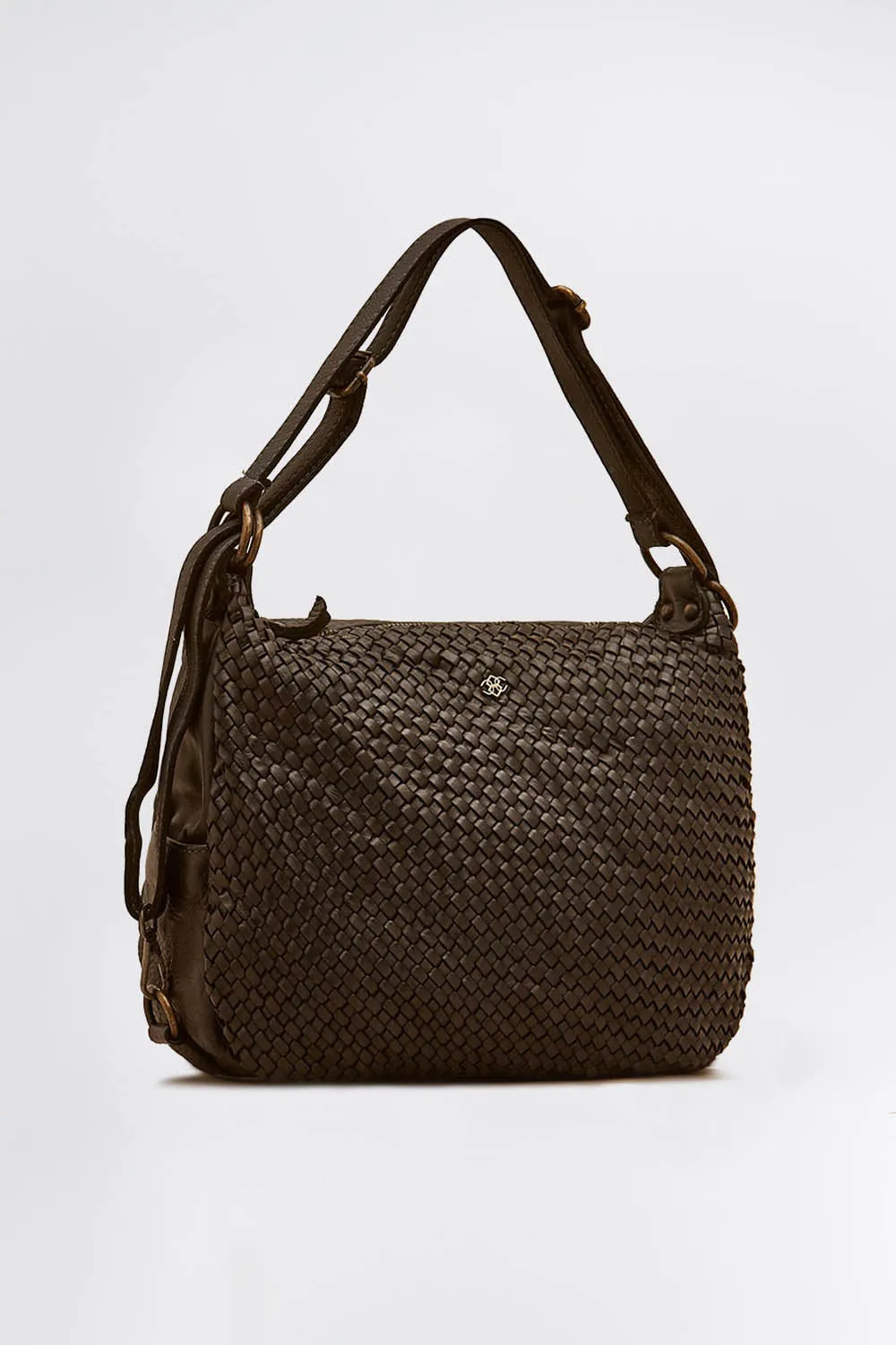 Bologna bag / backpack in woven leather