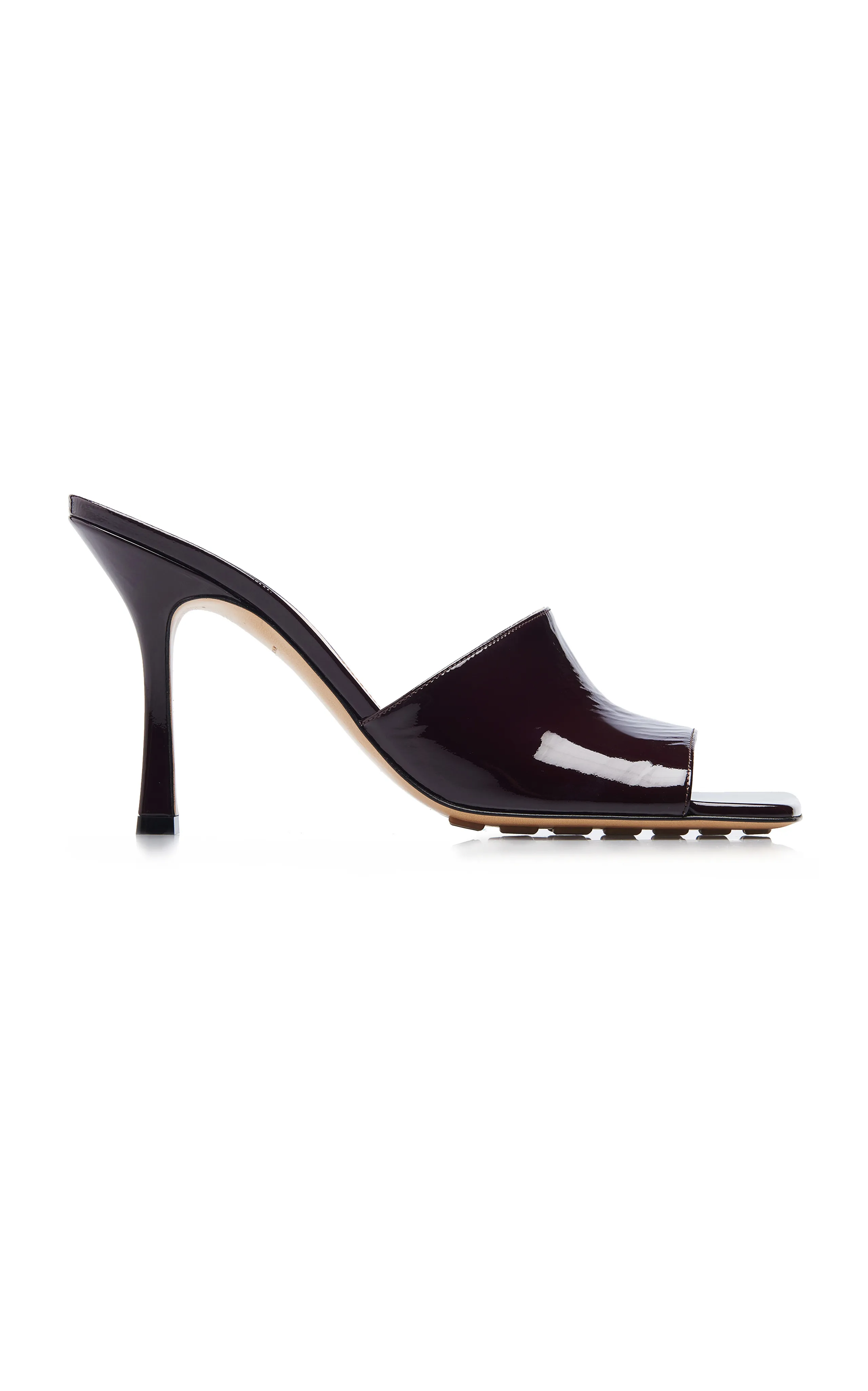 Bottega Veneta Stretch Patent Leather Slide Sandals