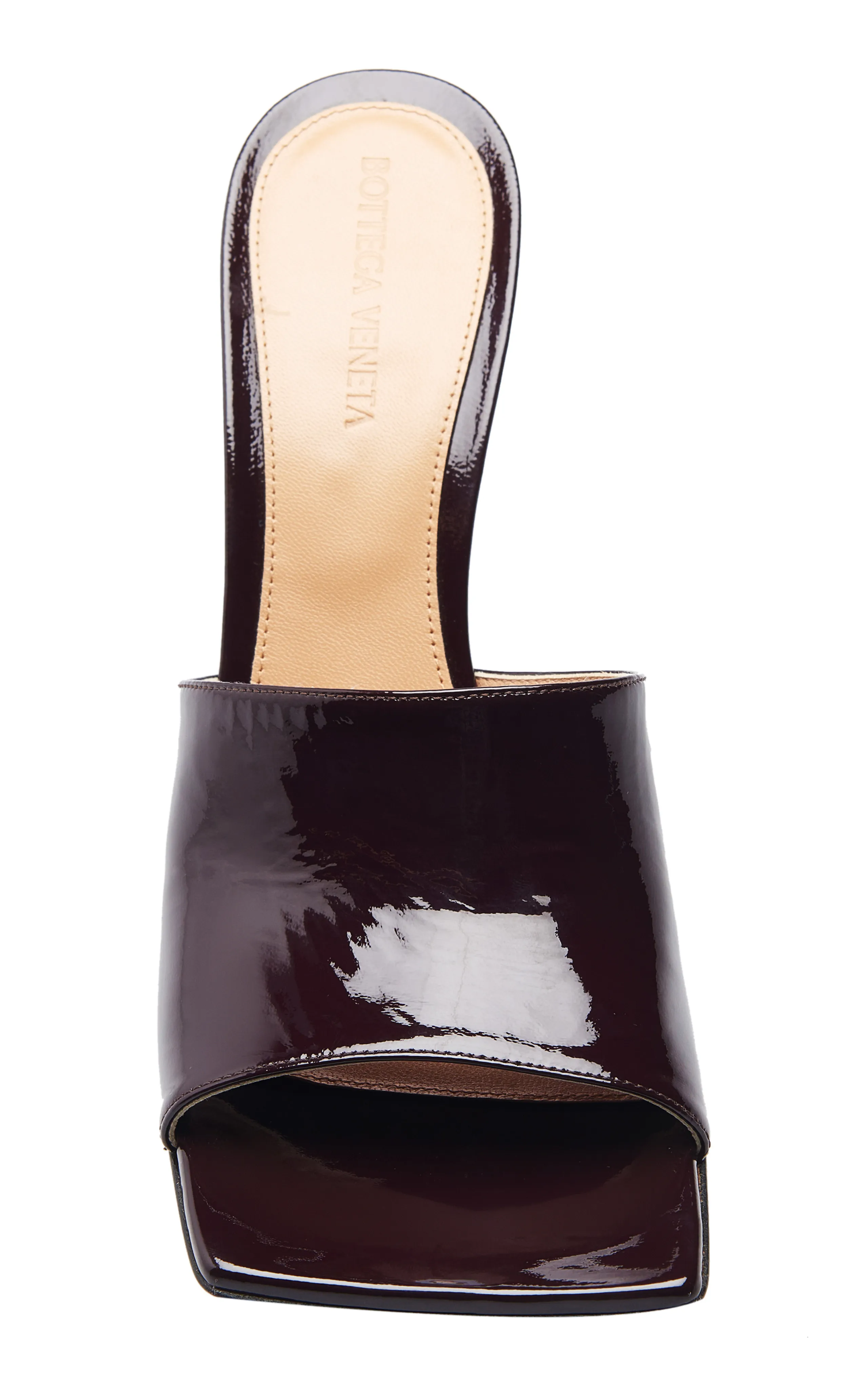 Bottega Veneta Stretch Patent Leather Slide Sandals