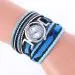 Bracelet Watch Women Rhinestone Crystal Dress Clock Wrap Lady Weave Gift Wrist Relogio Feminino