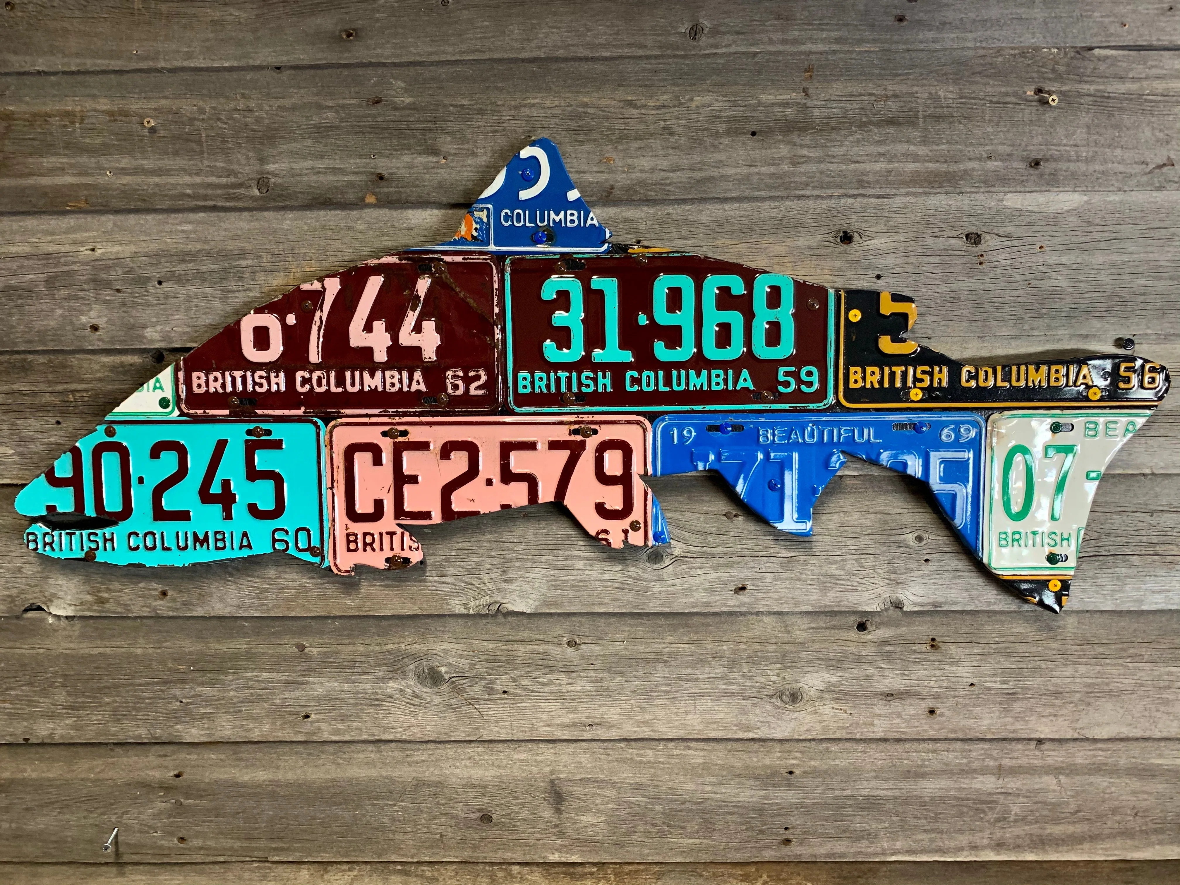 British Columbia Steelhead License Plate Art