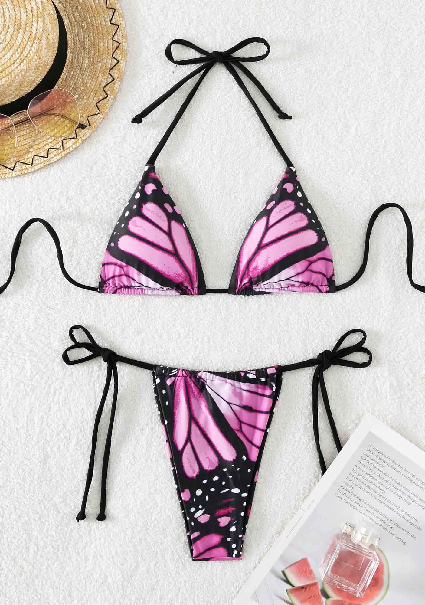 Butterfly Print Bikini Set