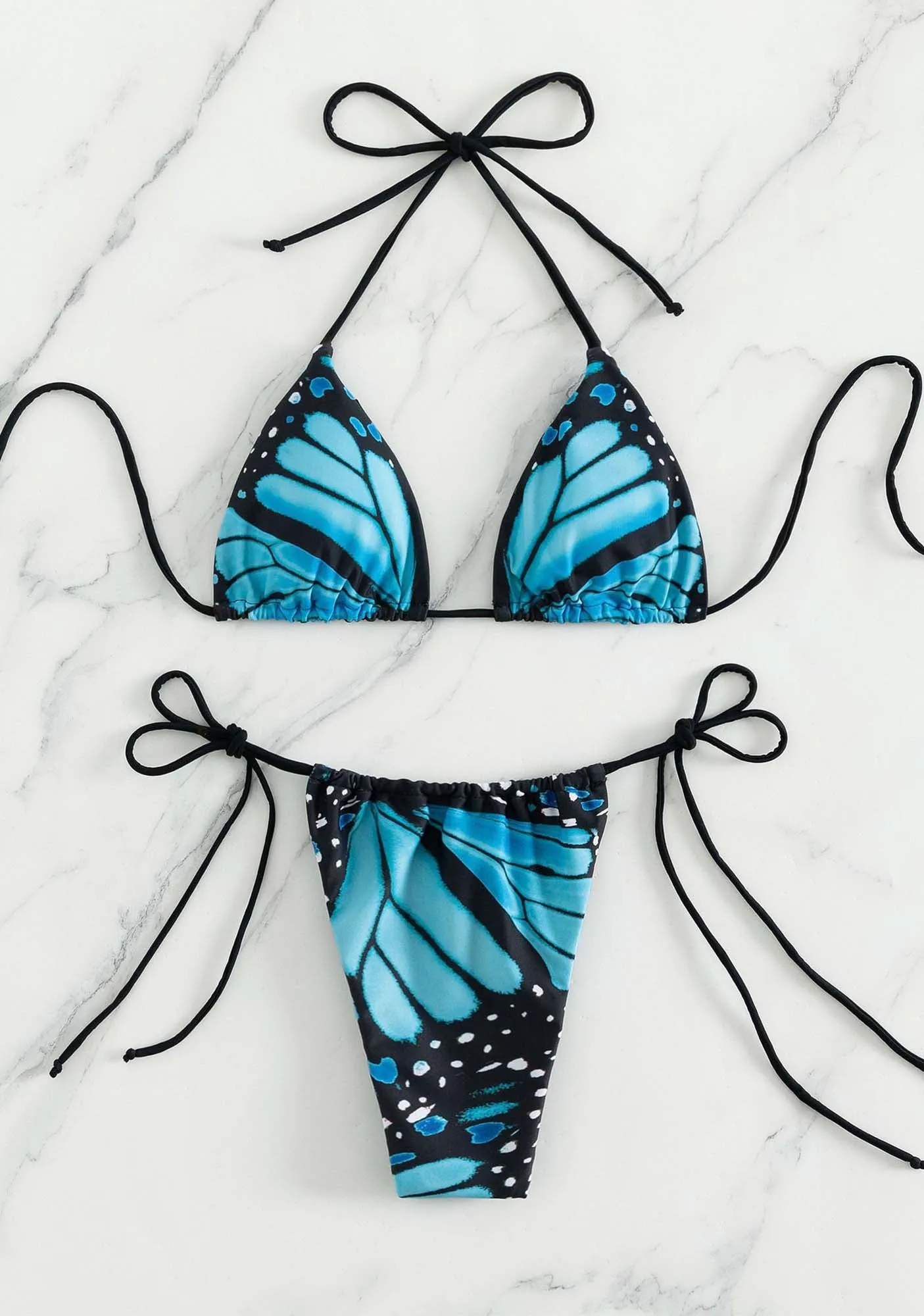 Butterfly Print Bikini Set