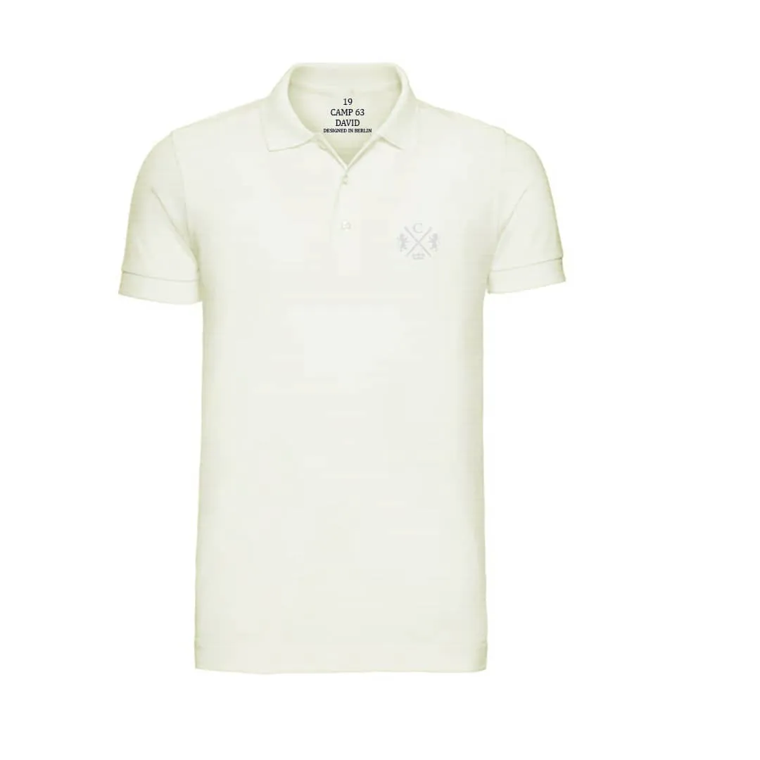 Camp David Men White Polo