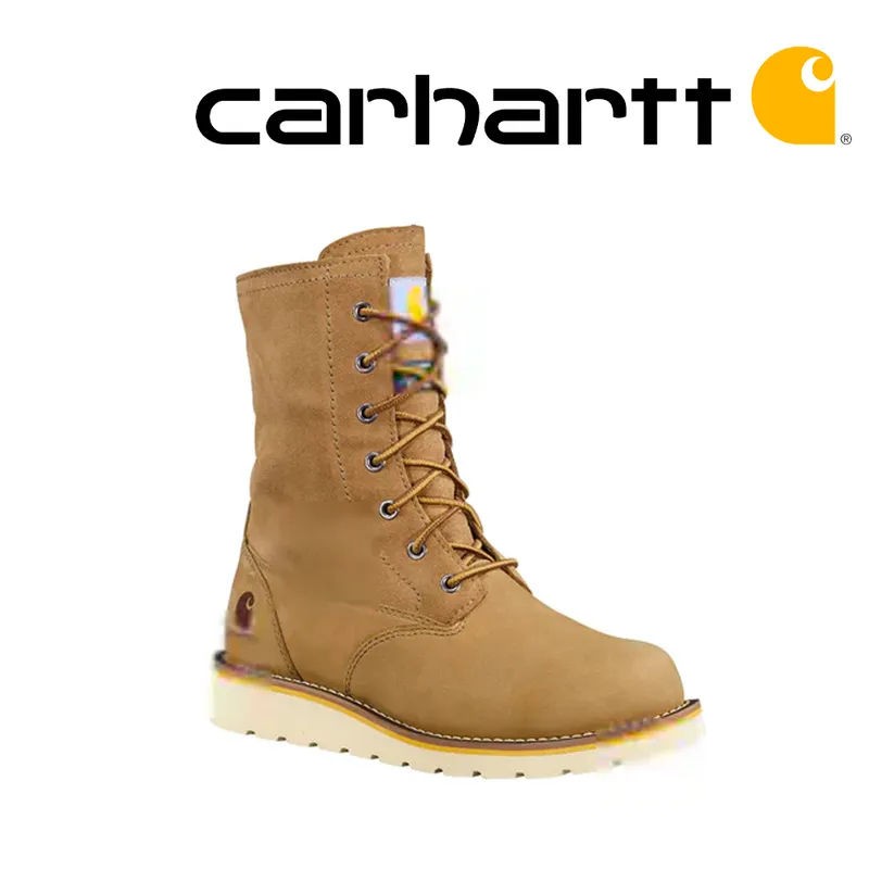 CARHARTT Women's Wedge Fold Down Winter Boot 8 Inch Waterproof Insulated Soft Toe FW8069-W