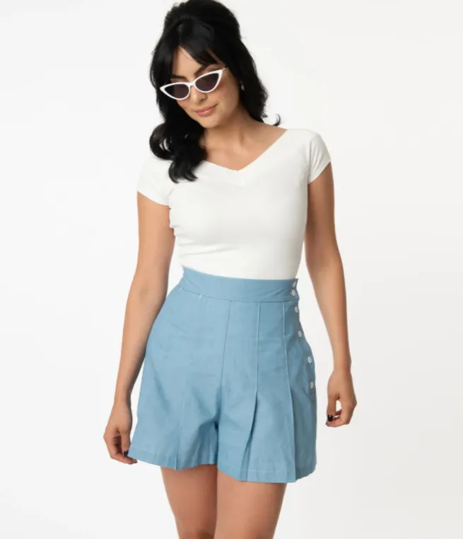 Chambray Joyce Shorts