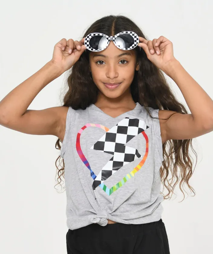 Checker Bolt Heart Tank