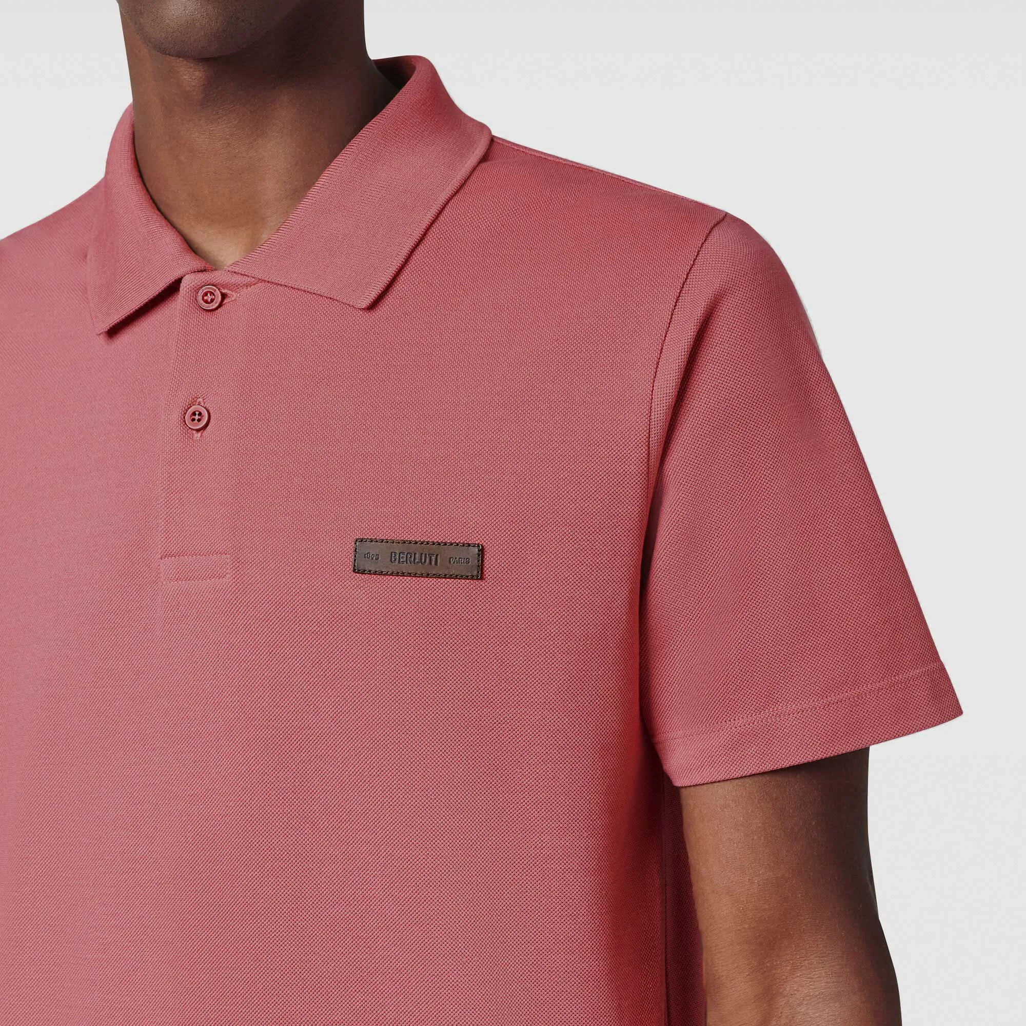 Classic Pique Leather Tab Polo