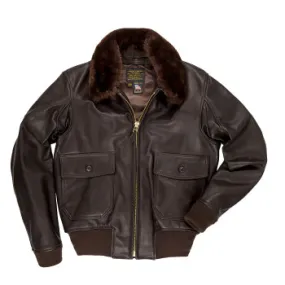 Cockpit USA G-1 Flight Jacket with Removable Collar Long USA Made