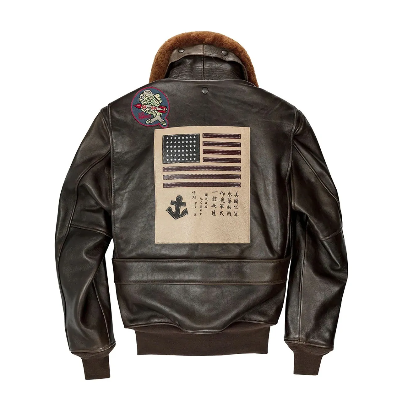 Cockpit USA Top Gun Navy G-1 Jacket Brown USA Made