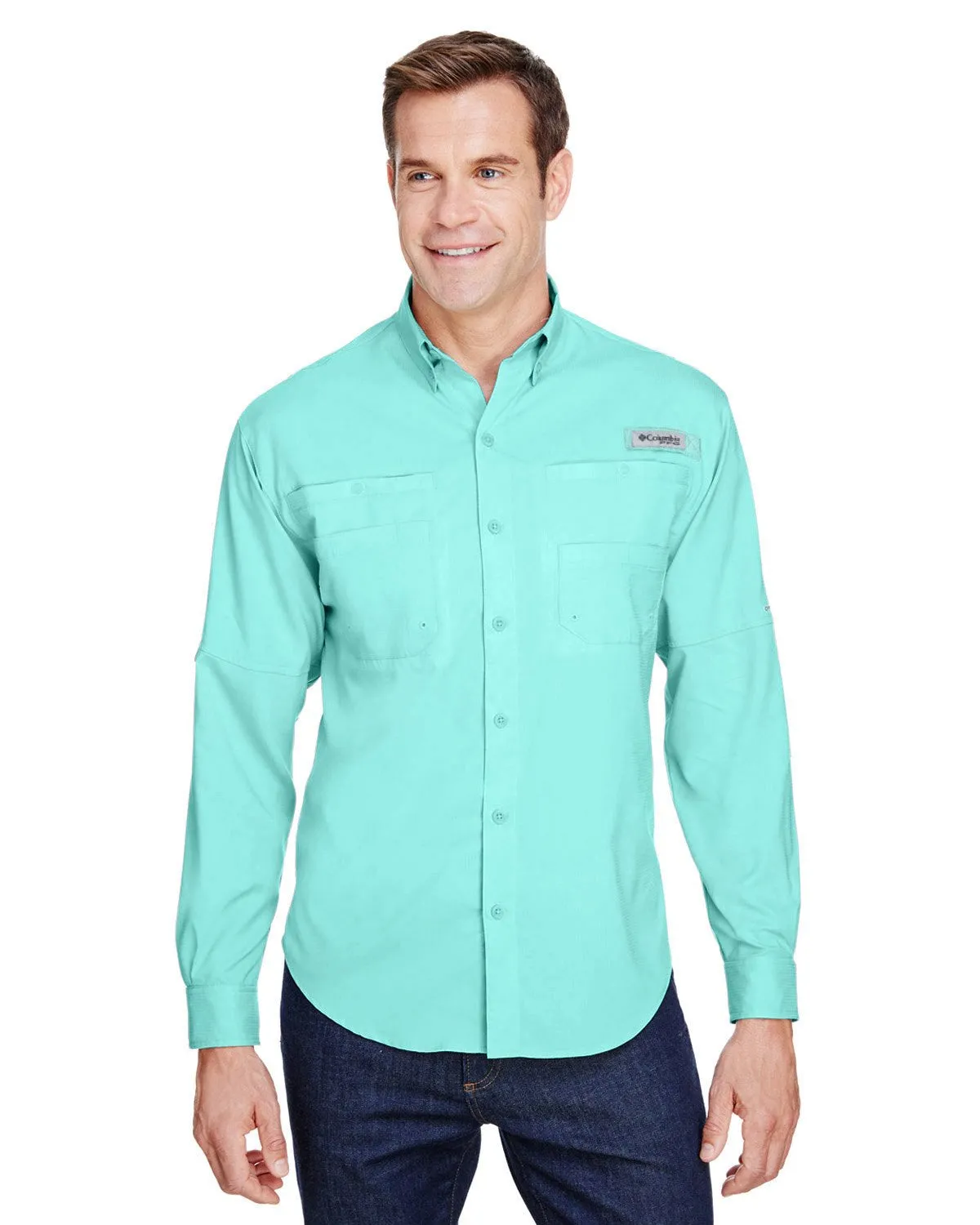 Columbia Tamiami Ii Long Sleeve Shirt 7253 Gulf Stream