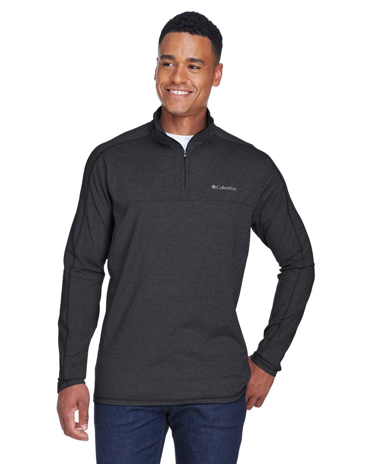 Columbia Tenino Hills Ii Half Zip Pullover 1736741 Black Heather