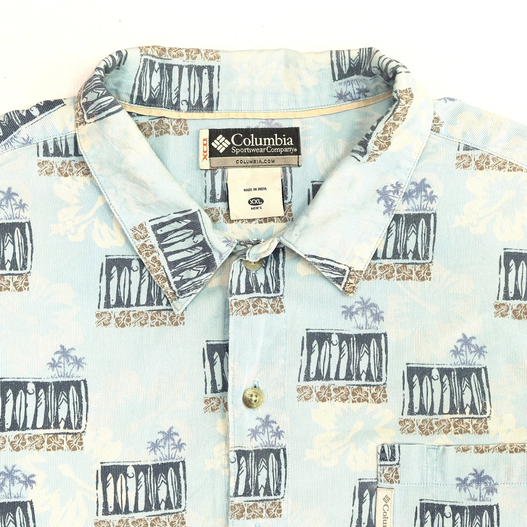 Columbia Vintage Patterned Button-Up Shirt