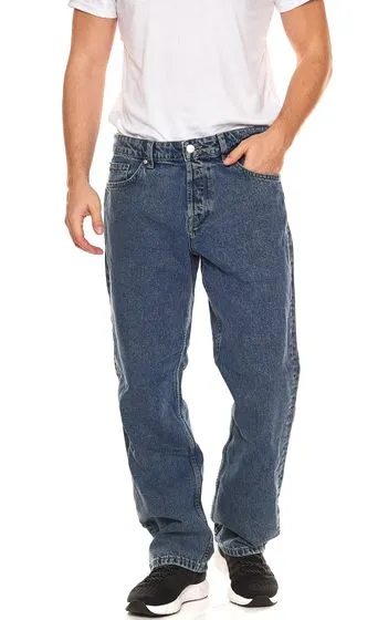 Confezione da 3 pantaloni jeans da uomo larghi Only & SONS Avi cropped o edge larghi blu medio