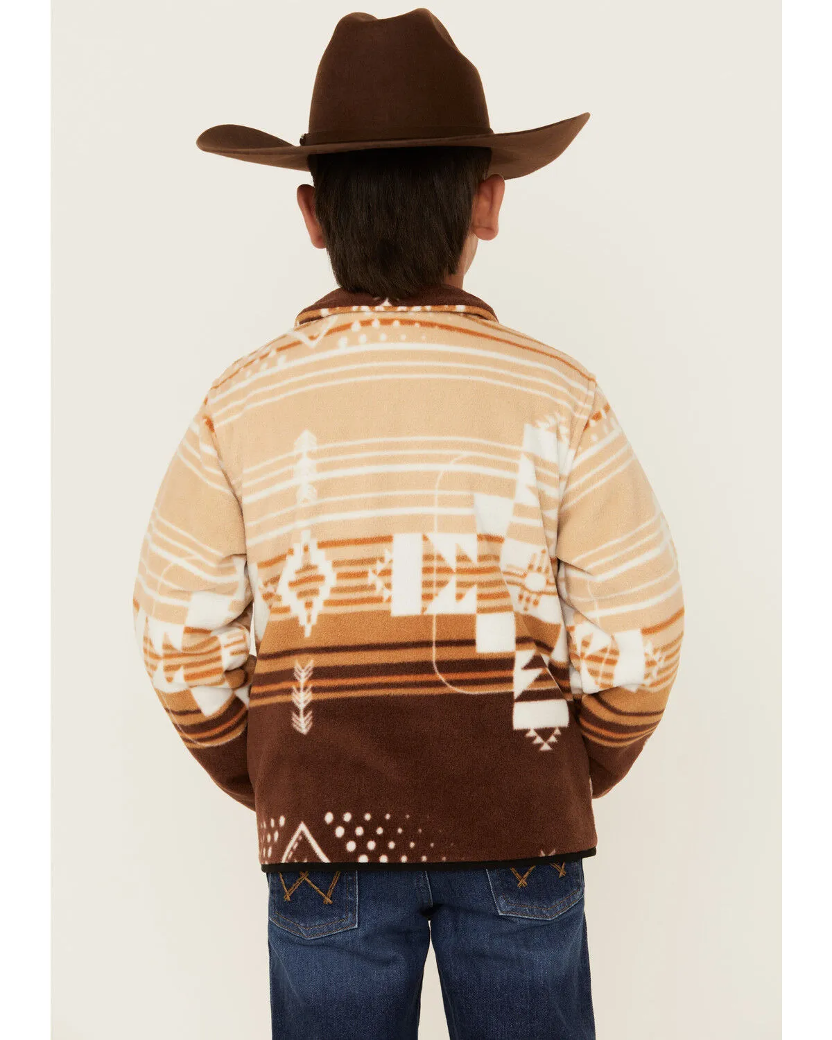 Cowboy Hardware Boys' Cadet Southwestern Print Polar Fleece Pullover