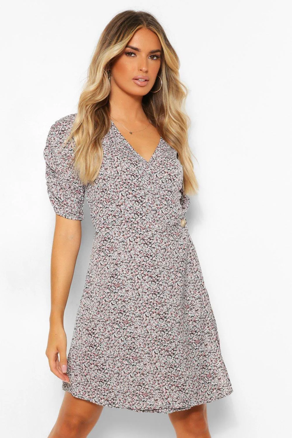 Dalmation Wrap Skater Dress