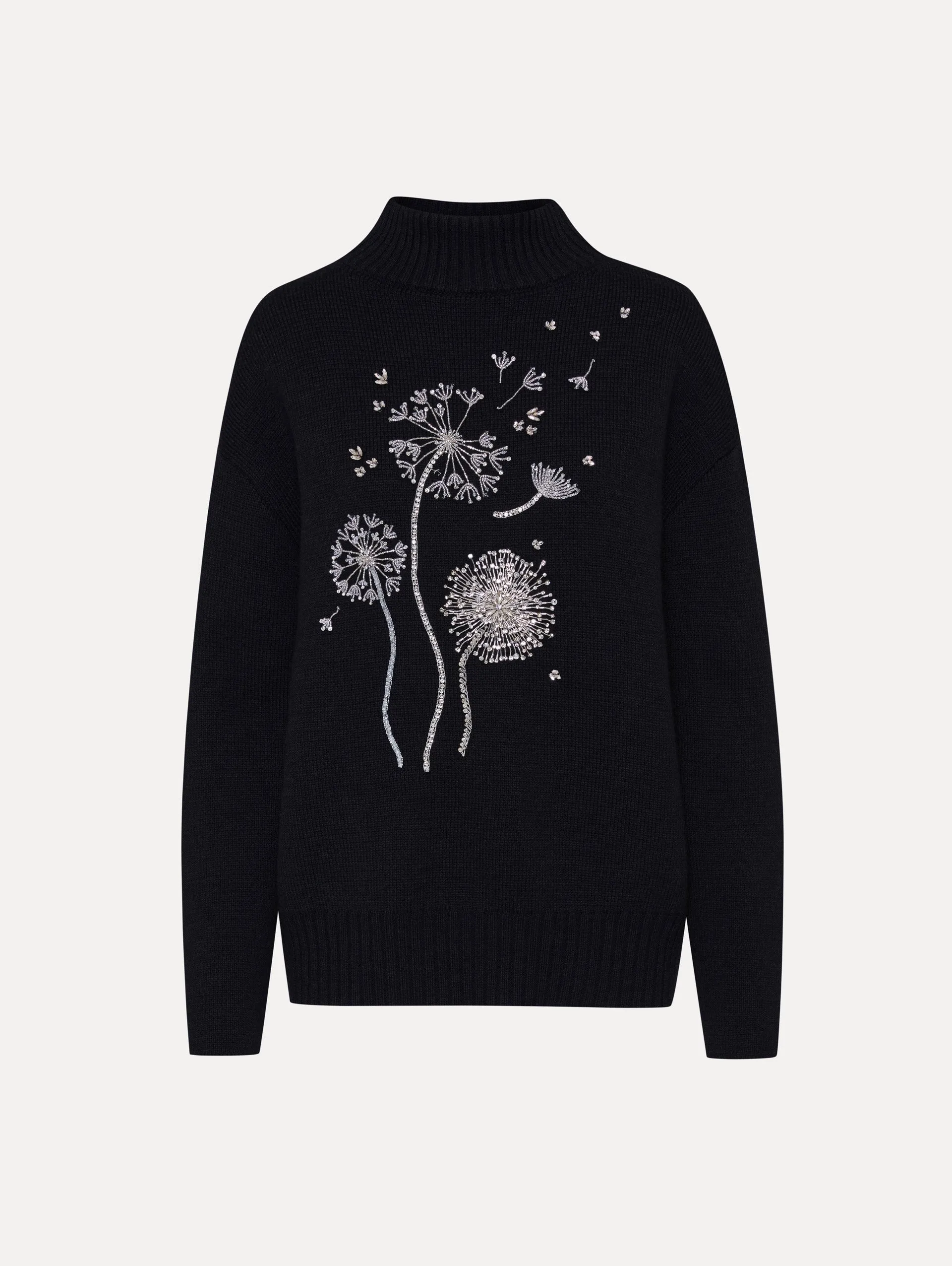 Dandelion Crystal Embroidered Pullover