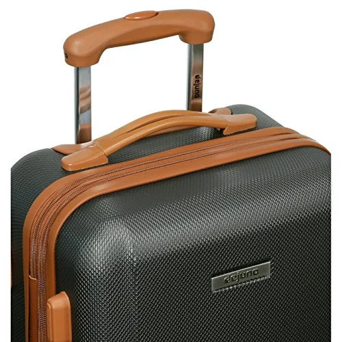 Dejuno Legion Hardside Spinner TSA Combination Lock Carry-on Suitcase-Charcoal