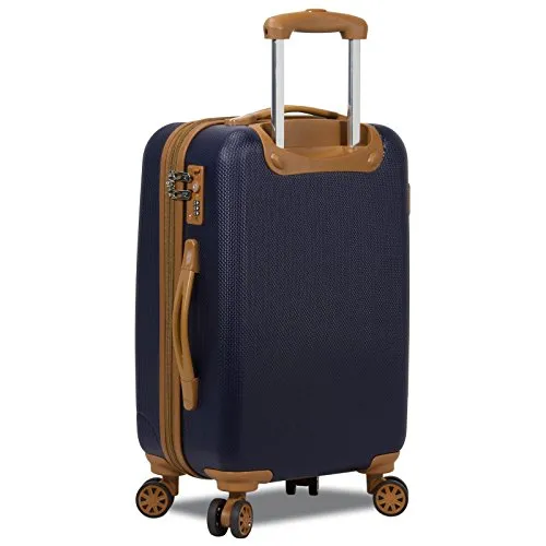 Dejuno Legion Hardside Spinner TSA Combination Lock Carry-on Suitcase-Navy