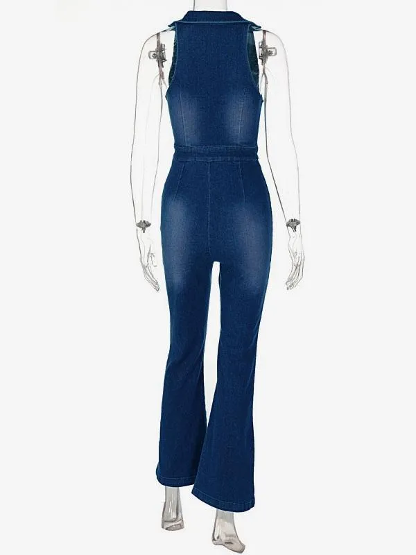 Denim Jumpsuit Sleeveless Women's Denim Jeans 2025