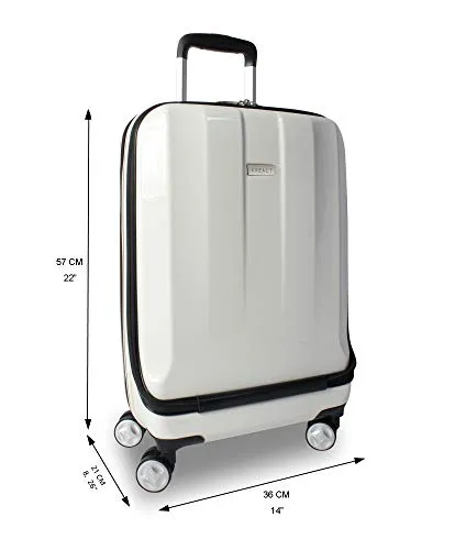 Exzact Cabin luggage/Carry-on Suitcase Bag - 20” / Hard shell/Hardside/Front Pocket for Laptops / 4