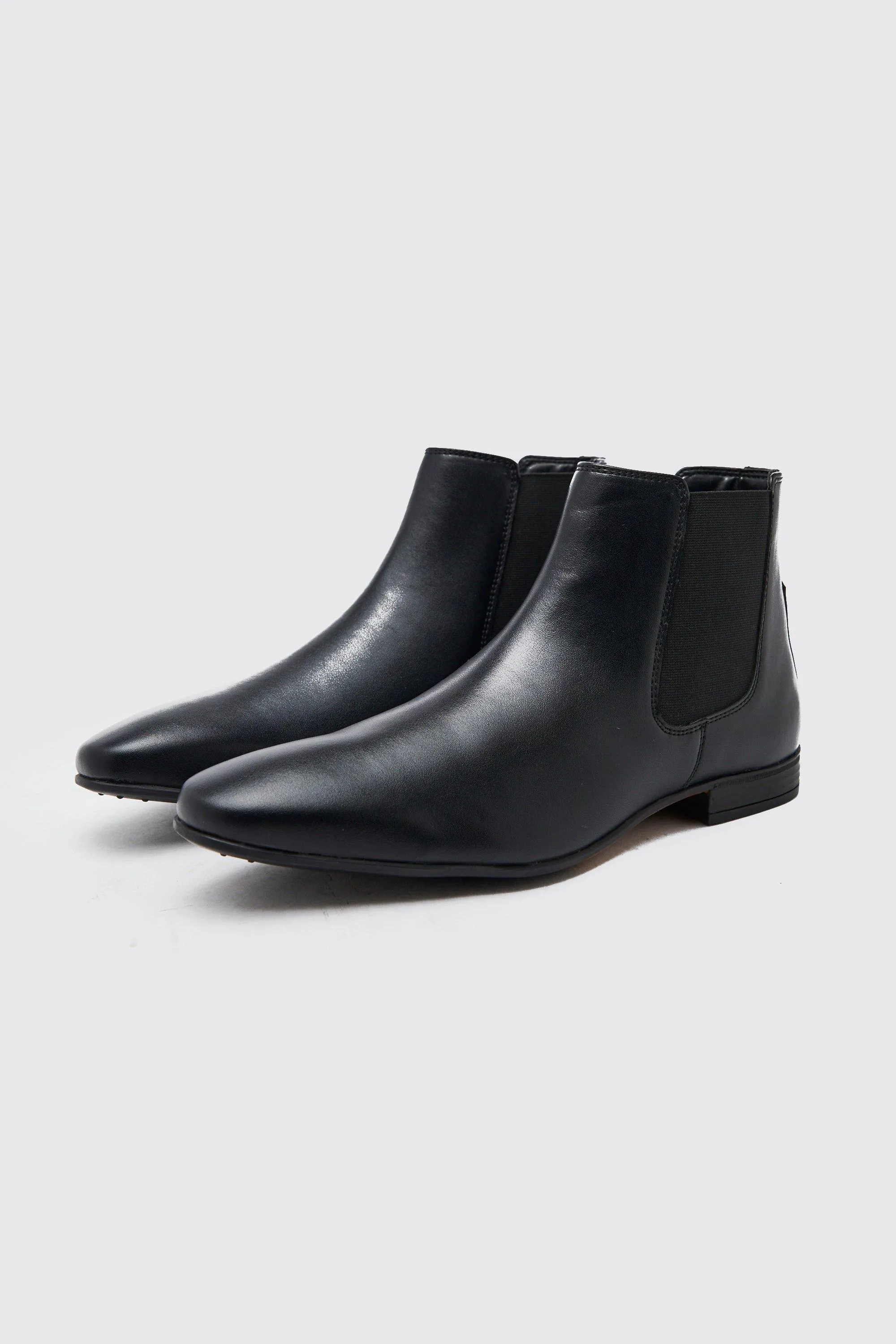 Faux Leather Chelsea Boot | boohooMAN UK