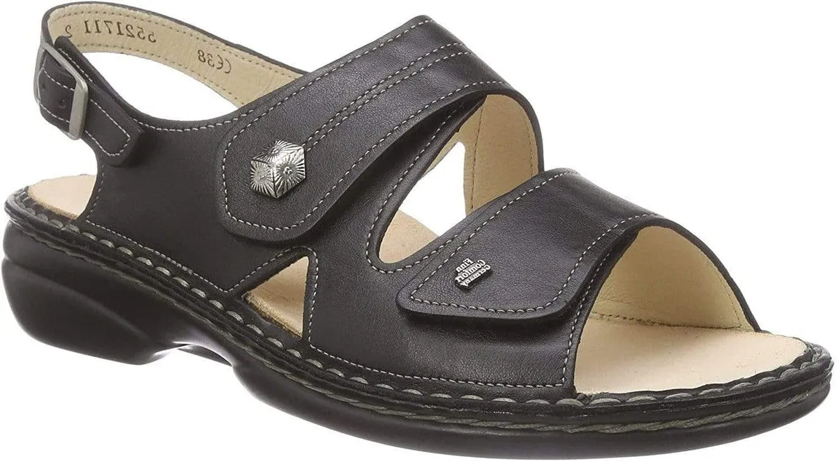 Finn Comfort Womens Milos Sandals - Nappaseda Schwarz