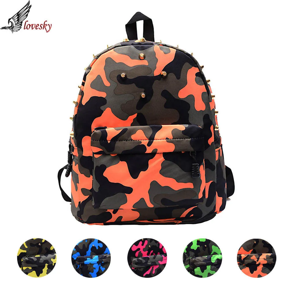 Forward Children School Bag Rivets Camouflage Backpack Cute Baby Toddler For Students