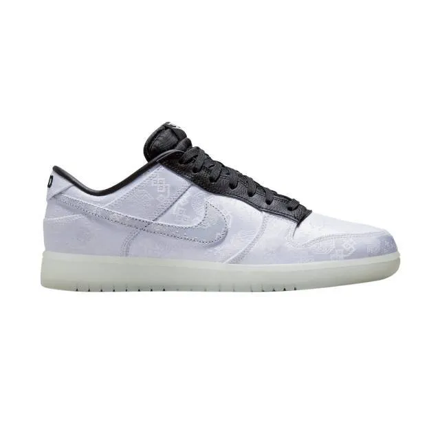 Fragment design x clot x nike dunk low (20th anniversary/ white/ black) men us 8-13 fn0315-110