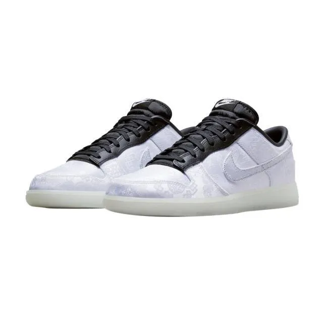 Fragment design x clot x nike dunk low (20th anniversary/ white/ black) men us 8-13 fn0315-110