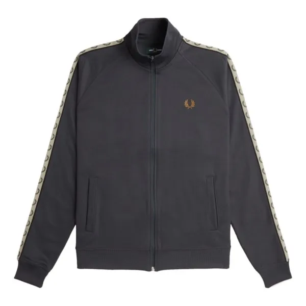 Fred Perry - Contrast Tape Track Jacket - Anchor Grey