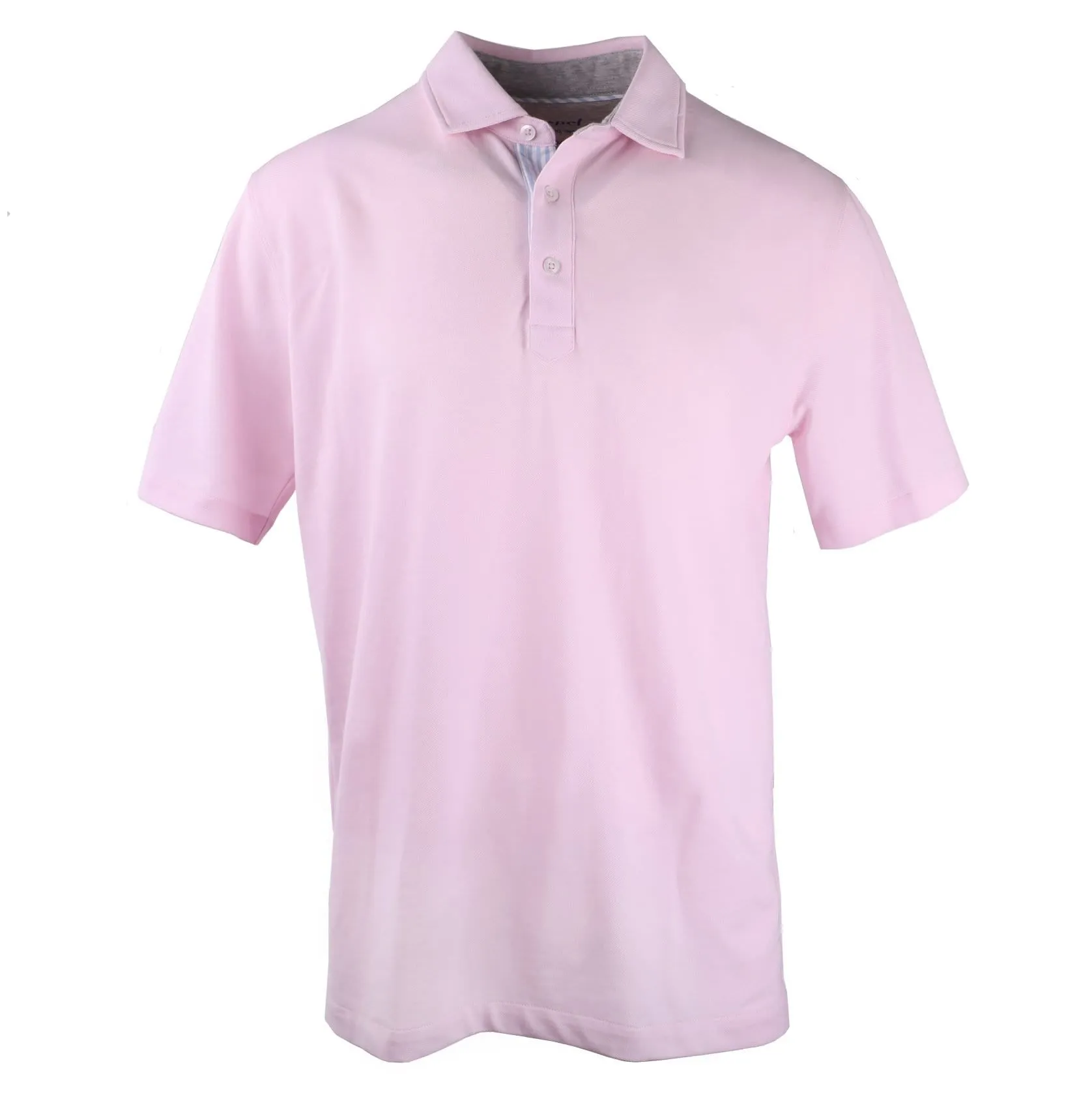 Fulton Pink Stretch Pique Polo